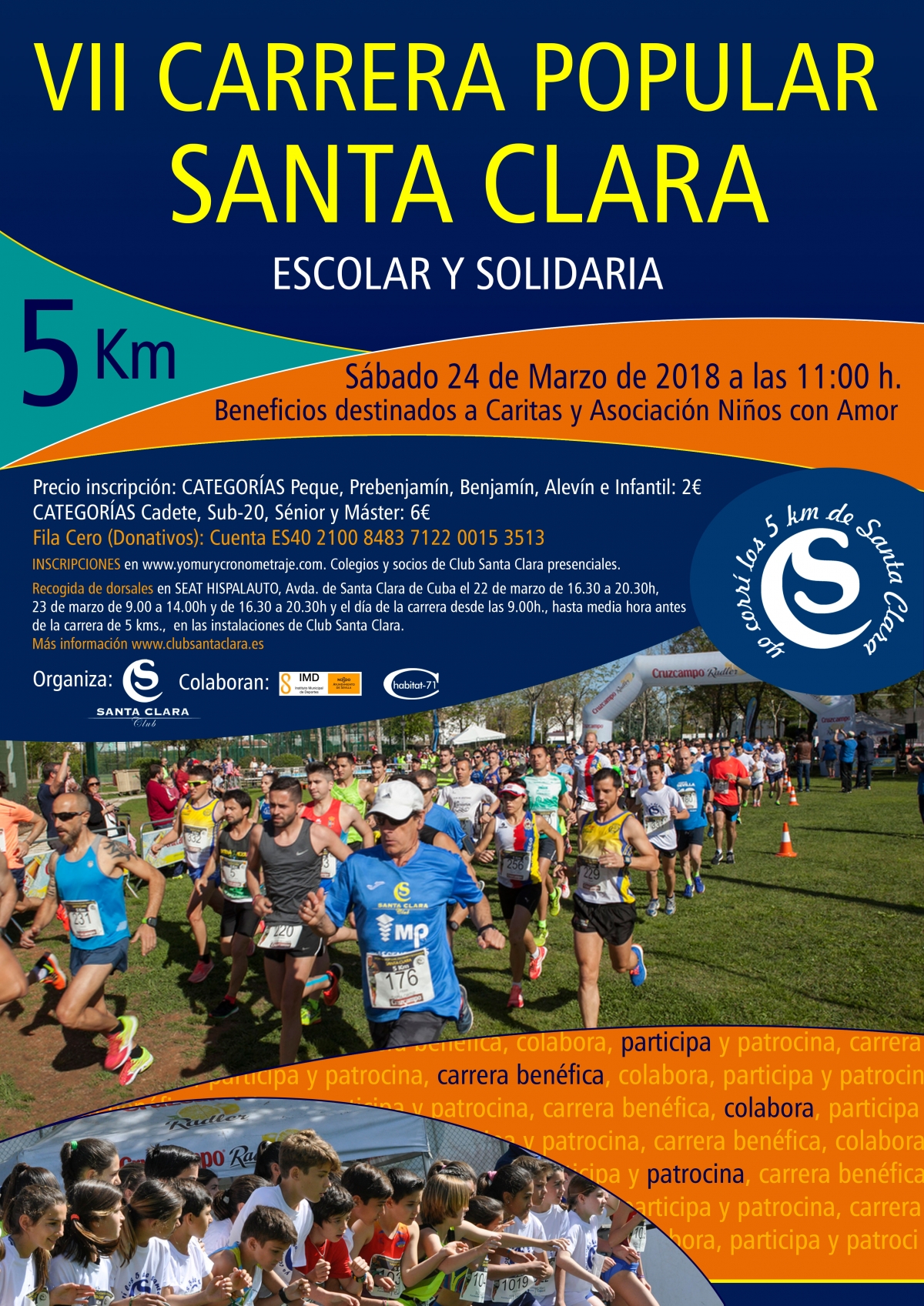 Abiertas inscripciones VII Carrera Popular y Solidaria Santa Clara 2018