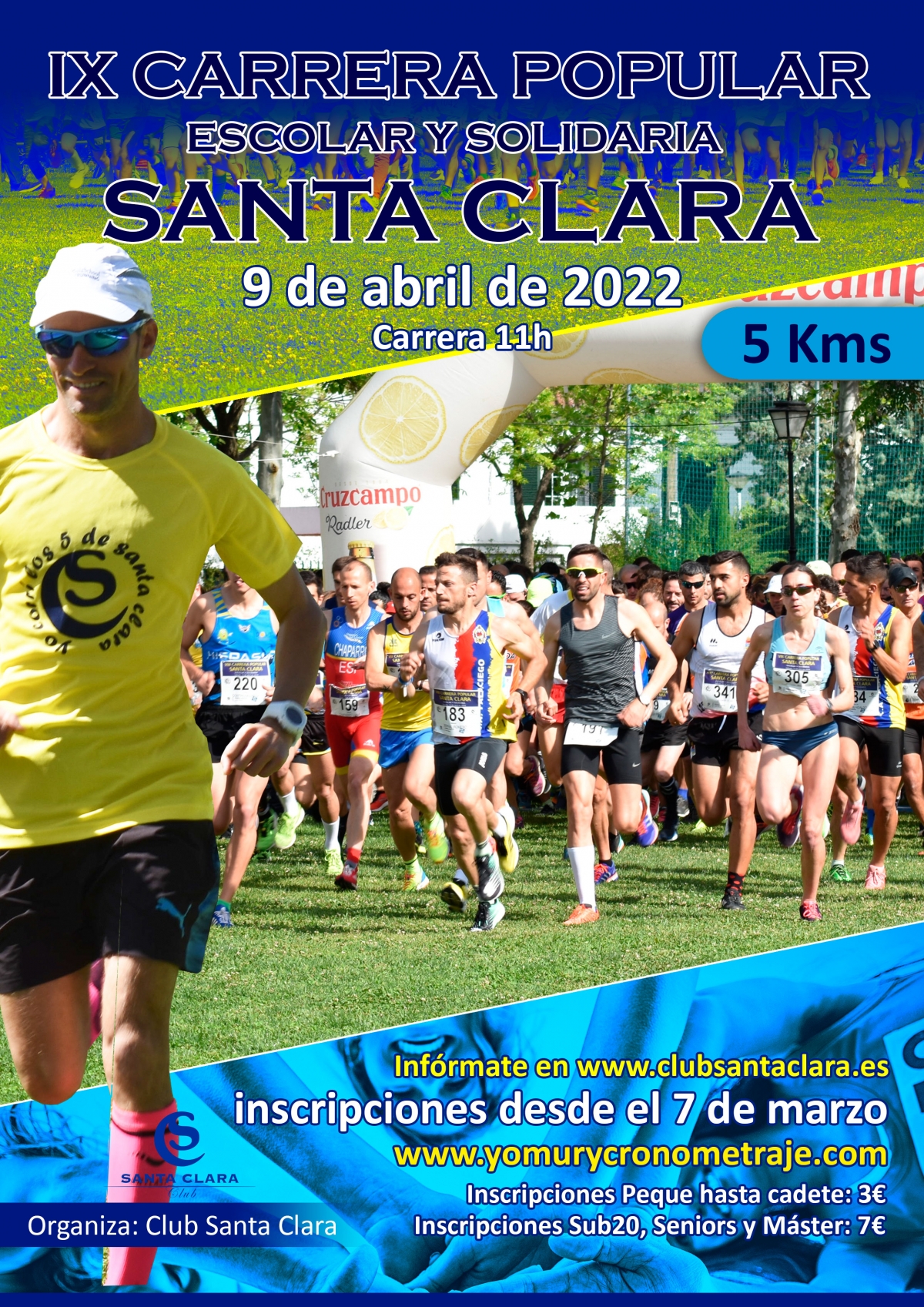 Abiertas inscripciones IX Carrera Popular y Solidaria Santa Clara 2022