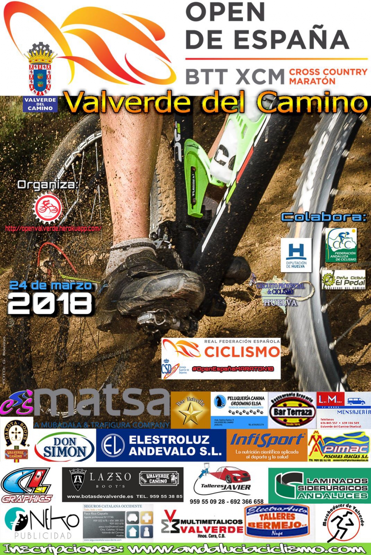 Abiertas inscripciones 15ª Ruta BTT Valverde del Camino 2018