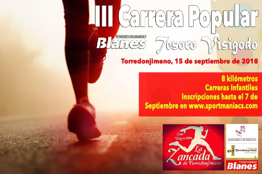 Abiertas inscripciones III Carrera Popular Blanes Torredonjimeno Tesoro Visigodo 2018